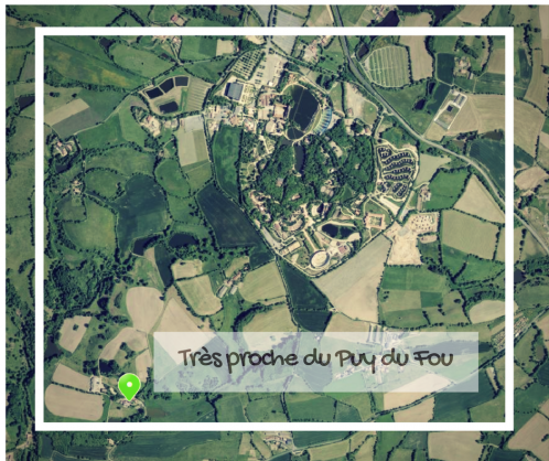 Carte vue satellite Les 2 Gites de la Grimaudiere Proche Puy du fou